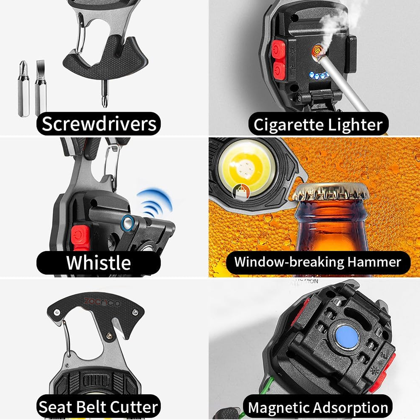 Linterna Led De Bolsillo Llavero Multifu